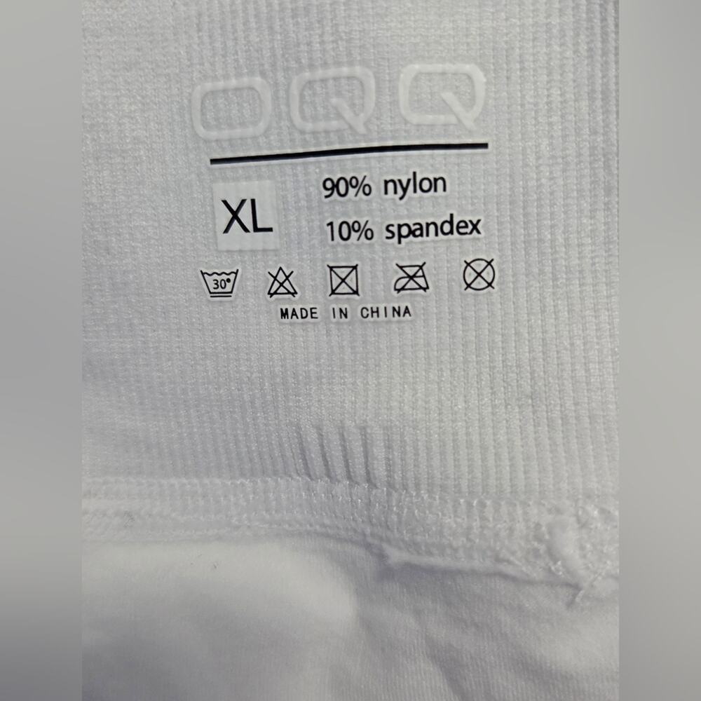 OQQ White Tennis Skort XL High Waist Athletic Golf Pickleball Stretch NWOT - Picture 3 of 7